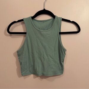 SHEIN Light Green Ribbed Crop Top